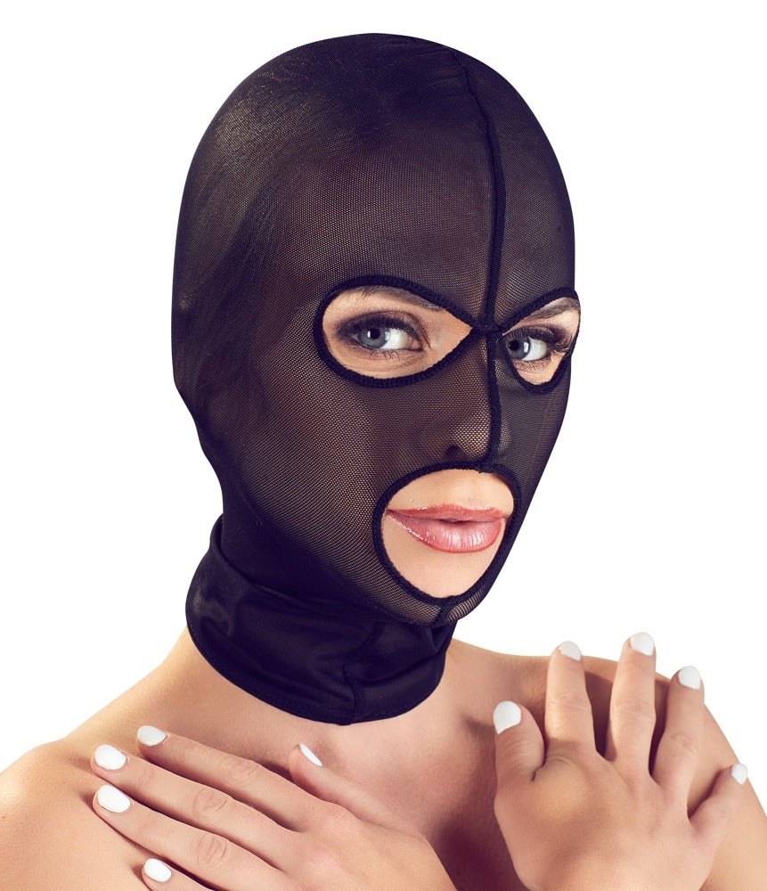 Bad Kitty Kopfmaske aus Powernet mit Augen- und Mundöffnung