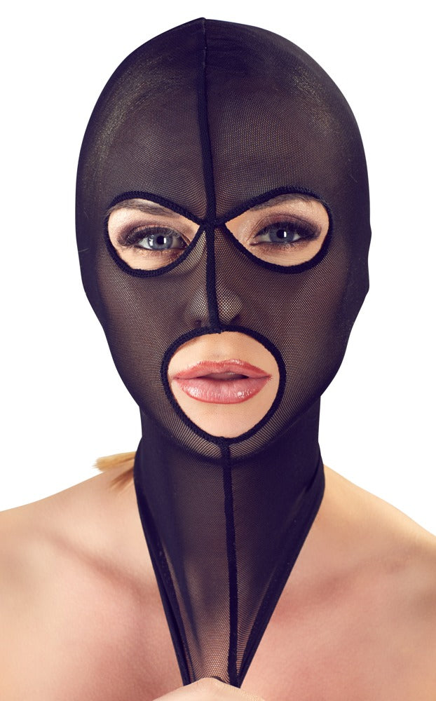 Bad Kitty Kopfmaske aus Powernet mit Augen- und Mundöffnung