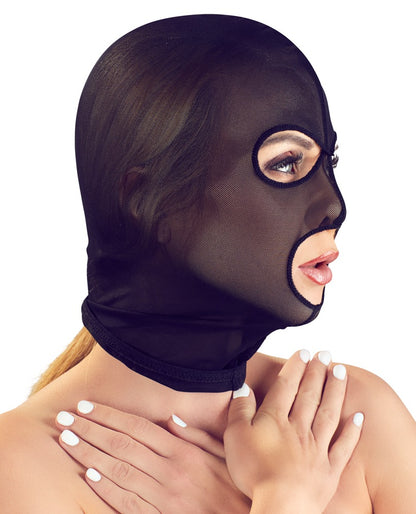 Bad Kitty Kopfmaske aus Powernet mit Augen- und Mundöffnung