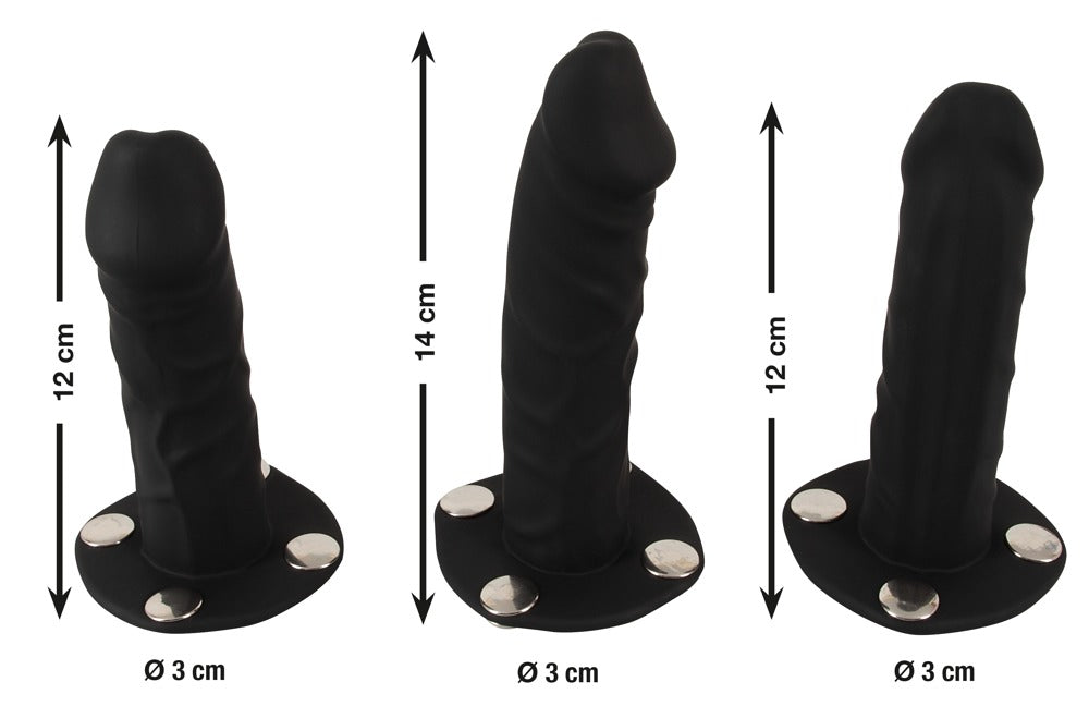 Bad Kitty Strap-on-String mit 3 Dildos für innen und außen