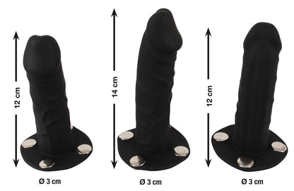 Bad Kitty Strap-on-String mit 3 Dildos für innen und außen