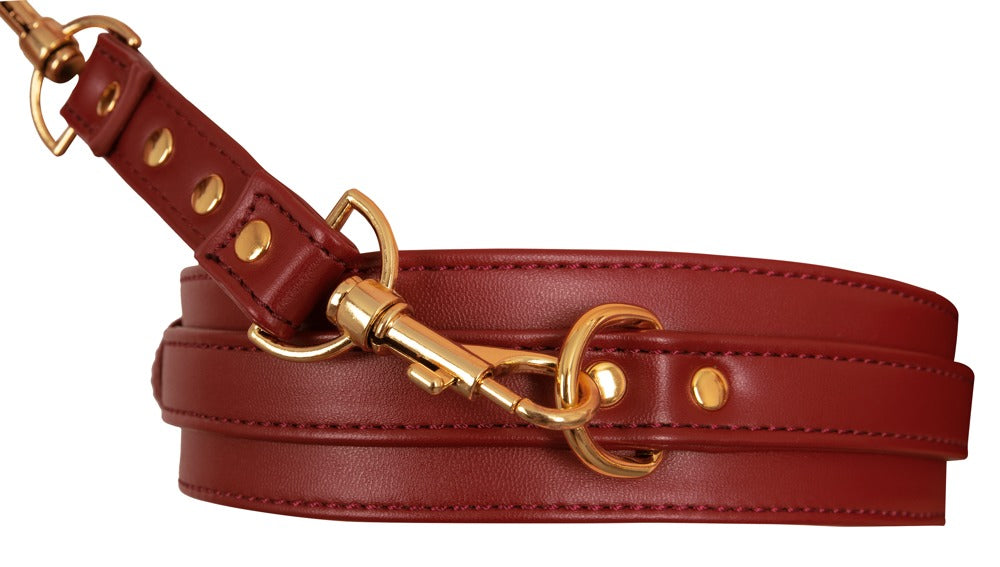 Bad Kitty Hand-Bein-Kombifessel in Leder-Optik, rot