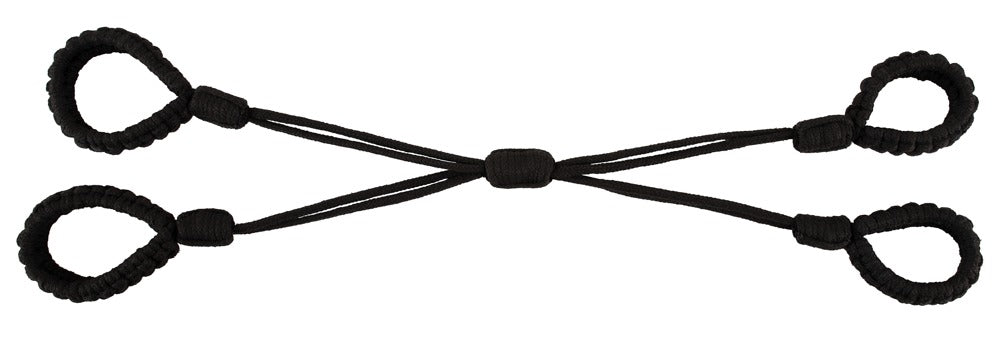 Bad Kitty Softbondage-Fesselkreuz aus Baumwollseil für Hände und Füße