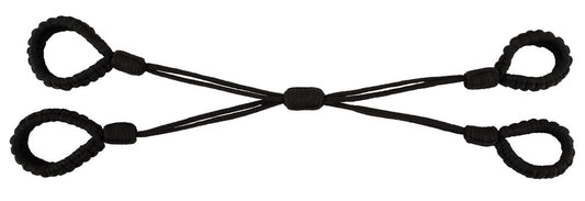 Bad Kitty Softbondage-Fesselkreuz aus Baumwollseil für Hände und Füße