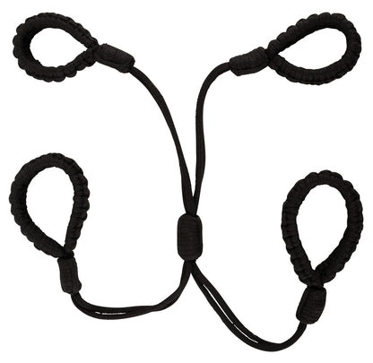 Bad Kitty Softbondage-Fesselkreuz aus Baumwollseil für Hände und Füße