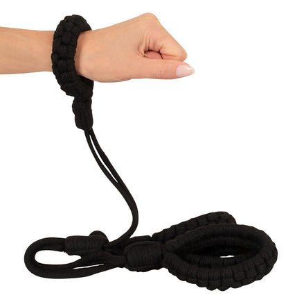 Bad Kitty Softbondage-Fesselkreuz aus Baumwollseil für Hände und Füße