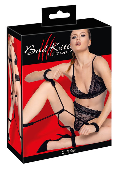 Bad Kitty Softbondage-Fesselkreuz aus Baumwollseil für Hände und Füße