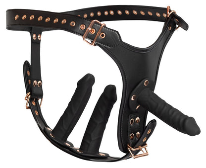 Bad Kitty Strap-on-String 3D mit 3 realistischen Dildos