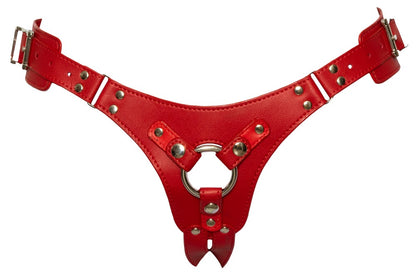 Bad Kitty Strap-on-Umschnallgurt in Rot mit Einsetzring