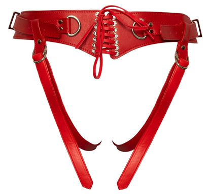 Bad Kitty Strap-on-Umschnallgurt in Rot mit Einsetzring