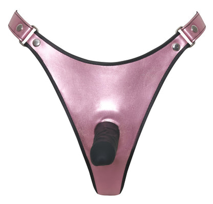 Bad Kitty Strap-on-String mit Dildo in Rosé-Metallic