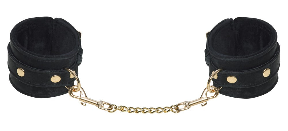Bad Kitty Handfesseln Velvet mit Karabinerkette, schwarz