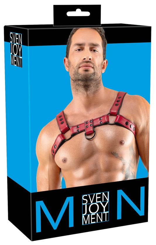 Herren Brustharness rot S-XL