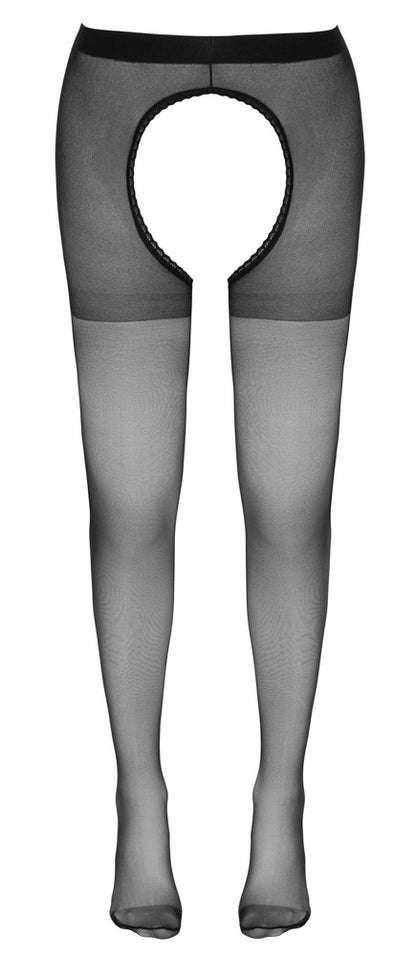 Cottelli Strumpfhose mit Gummilitze, ouvert