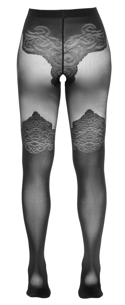 Cottelli Strumpfhose im Overknee-Look, ouvert