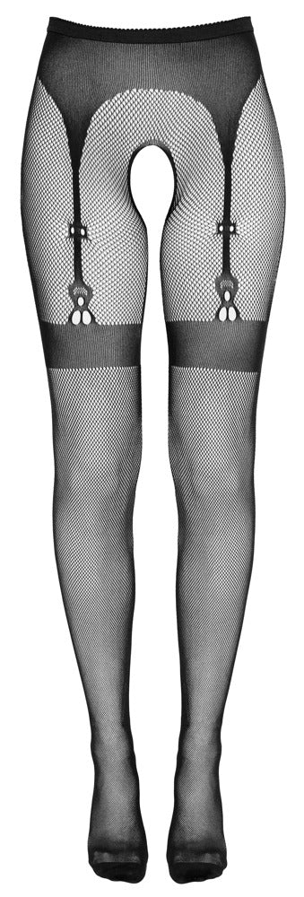 Cottelli Netz-Strumpfhose in Strapsgurt-Optik