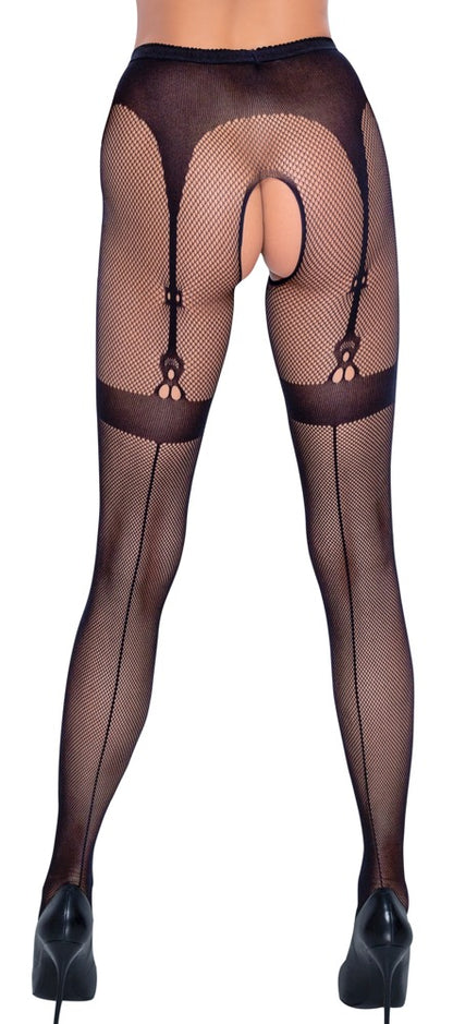 Cottelli Netz-Strumpfhose in Strapsgurt-Optik