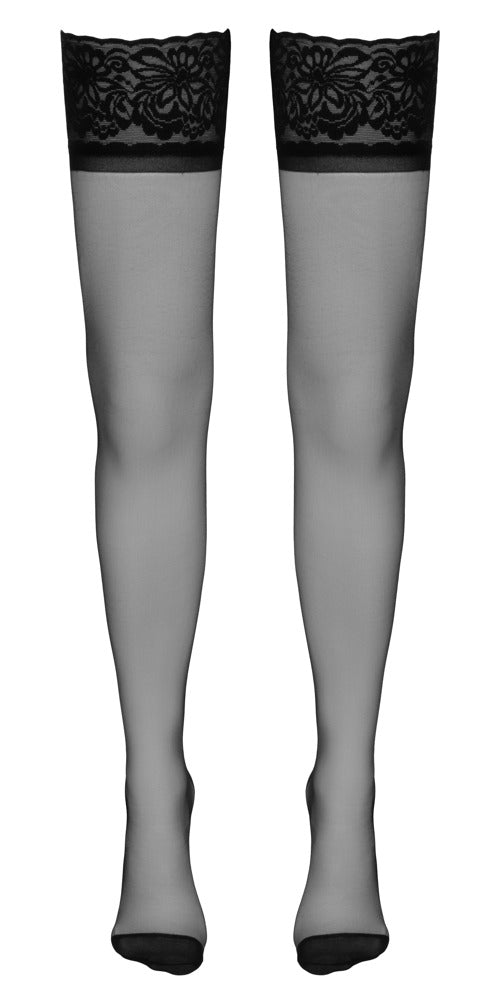 Cottelli halterlose Strümpfe mit Spitze und Naht