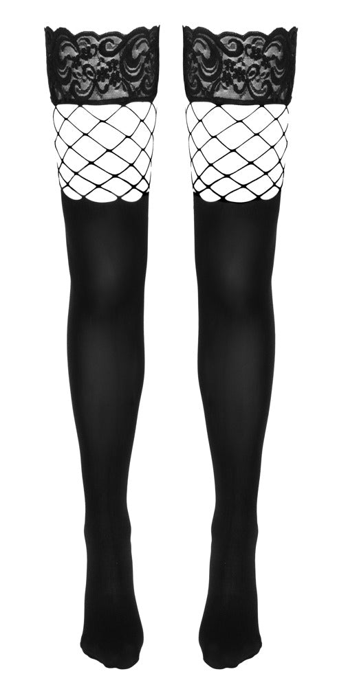 Cottelli halterlose Strümpfe im 2in1 Overknee-Look