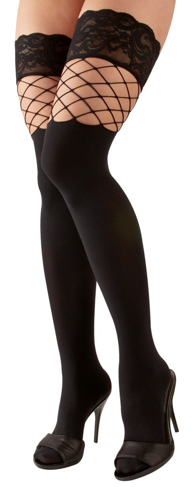 Cottelli halterlose Strümpfe im 2in1 Overknee-Look