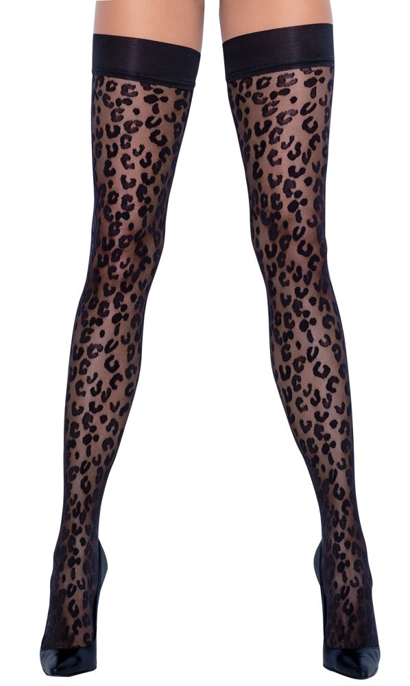 Cottelli halterlose Strümpfe im Leo-Look
