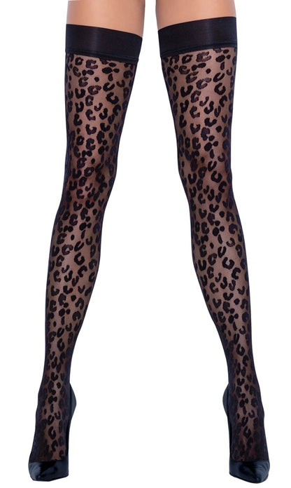 Cottelli halterlose Strümpfe im Leo-Look