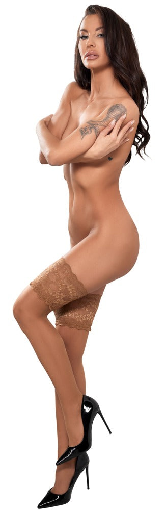 Cottelli halterlose Strümpfe mit 14 cm Spitzenabschluss, Haut