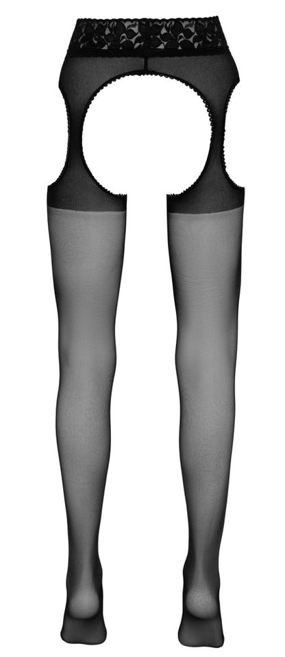 Cottelli Sexstrumpfhose mit Spitzen-Bund, ouvert