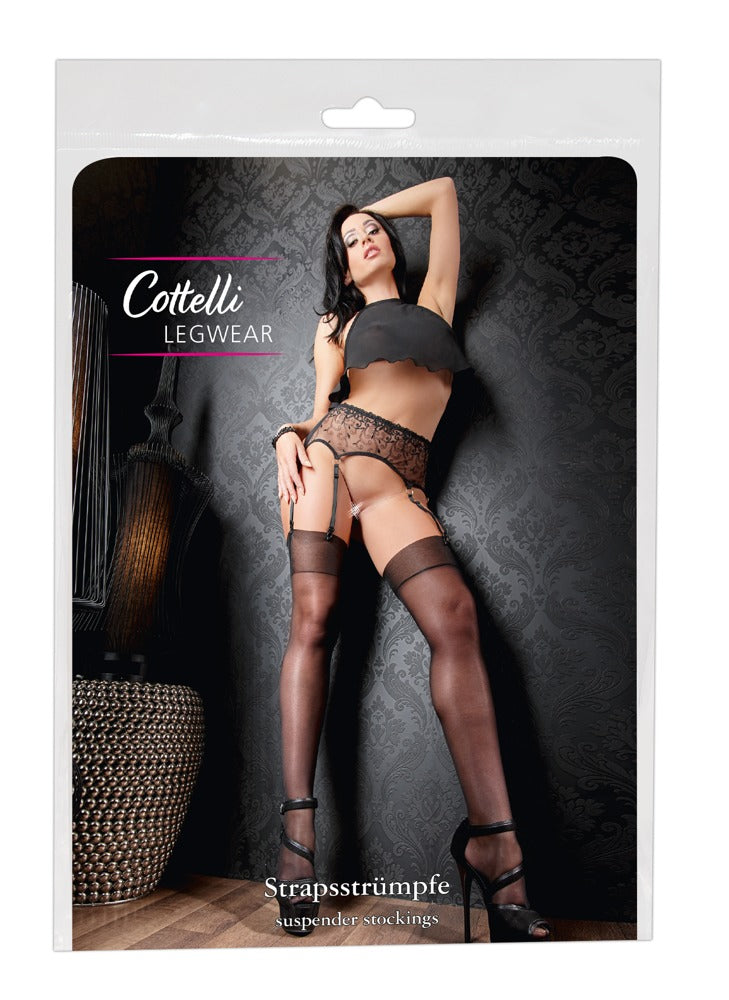 Cottelli Strapsstrümpfe, seidig glänzend