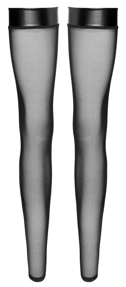 NOIR Overknees mit Glitzerstein-Naht