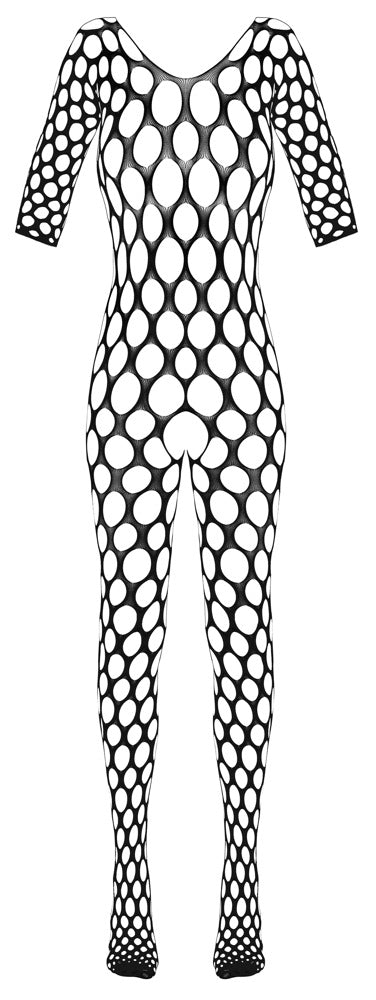Fantasy Langarm-Catsuit im Loch-Design, ouvert