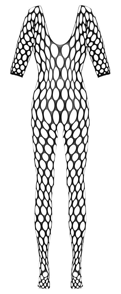 Fantasy Langarm-Catsuit im Loch-Design, ouvert