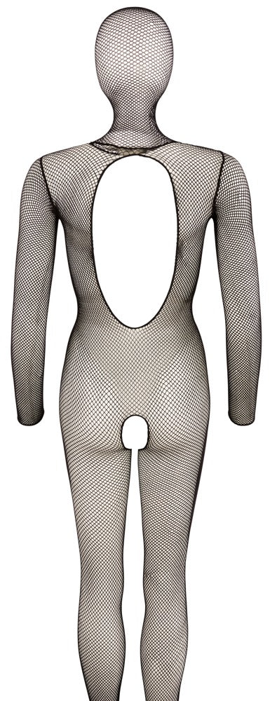 Fantasy Netz-Catsuit mit Kopfmaske, ouvert