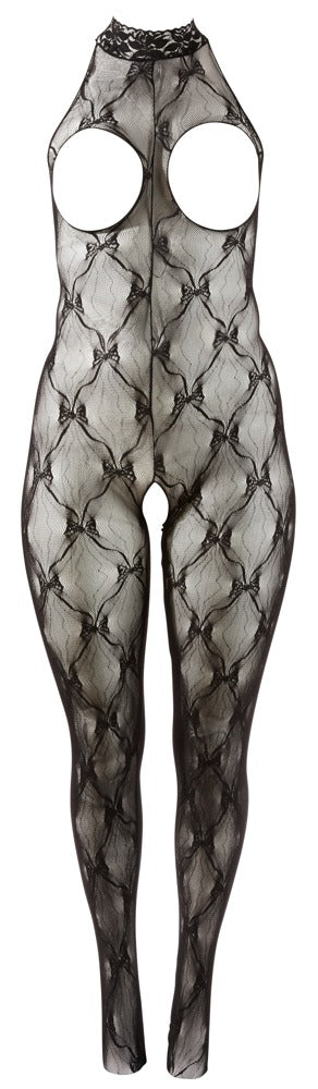 Fantasy Ouvert-Catsuit aus Rautenspitze mit Halsband