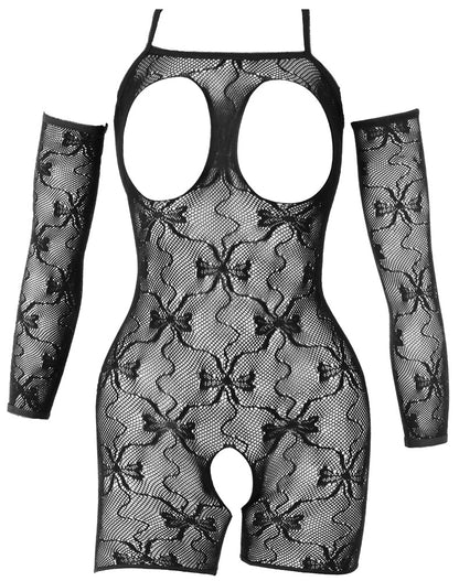 Fantasy Ouvert-Catsuit mit kurzem Bein und Armstulpen