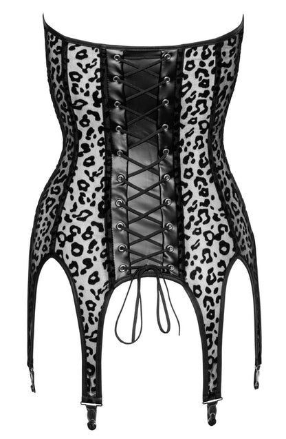 NOIR Wetlook-Corsage im Leo-Mix