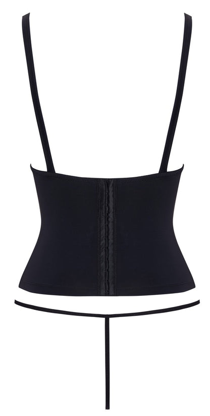 Cottelli Open-Bust-Taillen-Corsage mit Mini-String