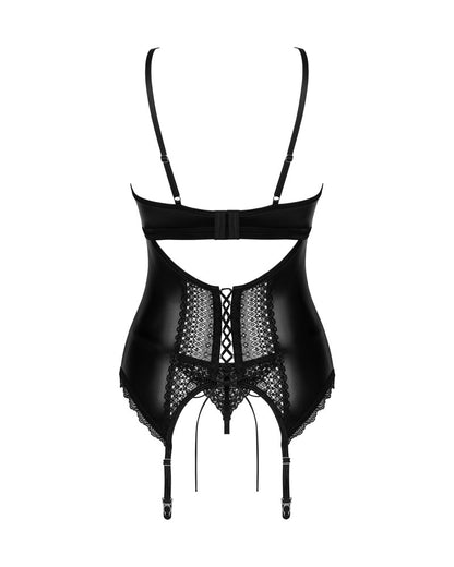 OBSESSIVE Straps-Corsage im Wetlook