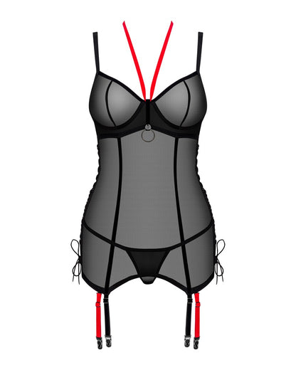 OBSESSIVE Straps-Corsage mit 4 Strapsen