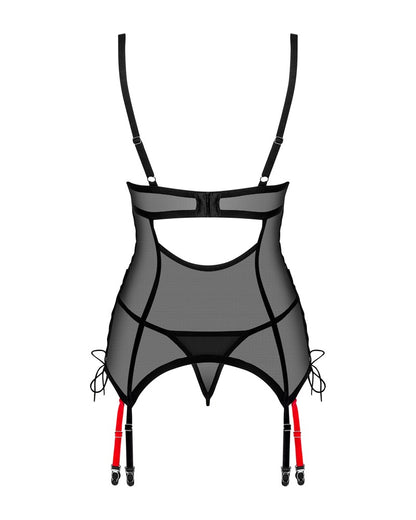 OBSESSIVE Straps-Corsage mit 4 Strapsen