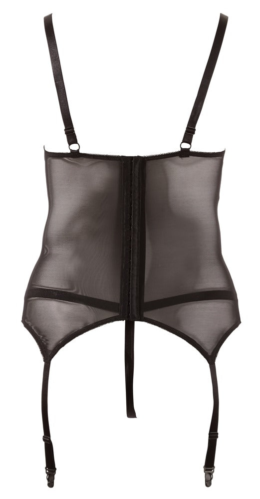 Cottelli Strapshemd aus Netz und Spitze mit String, ouvert