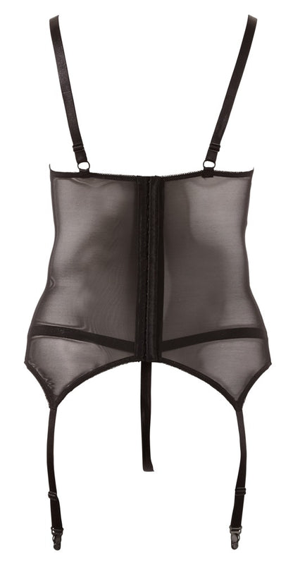 Cottelli Strapshemd aus Netz und Spitze mit String, ouvert