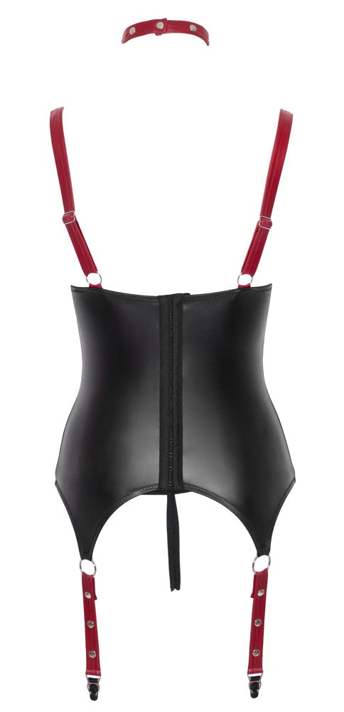 Cottelli Bondage-Strapshemd-Set ouvert mit Halsband