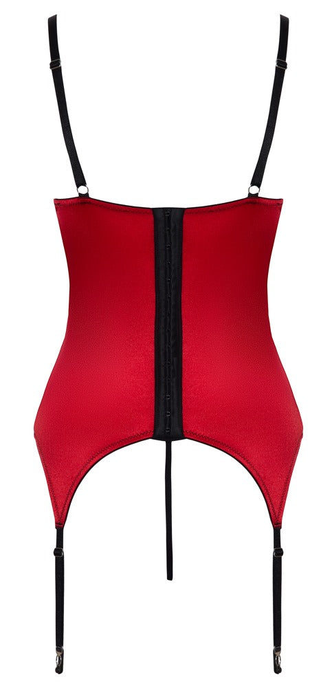 COTTELLI busenfreies Strapshemd aus Satin, Rot