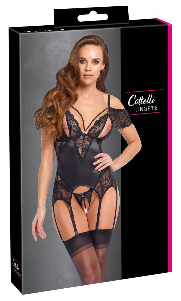 COTTELLI Strapshemd aus Satin mit Perlen