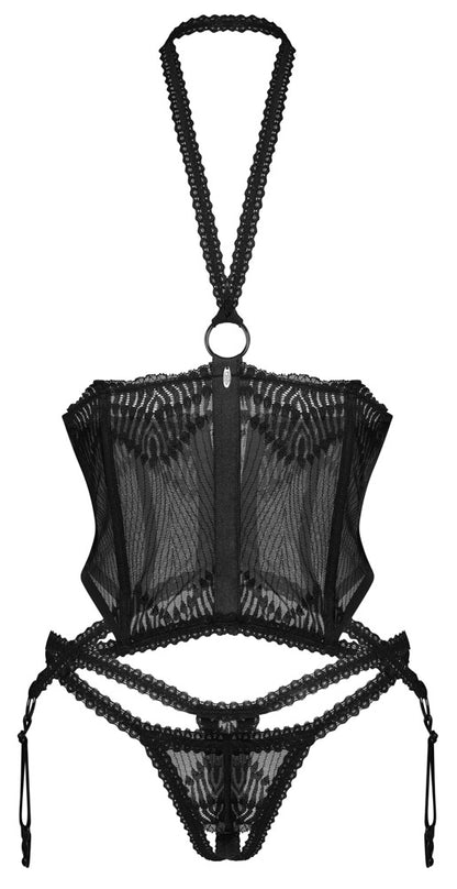 OBSESSIVE busenfreies Strapshemd mit Ouvert-String