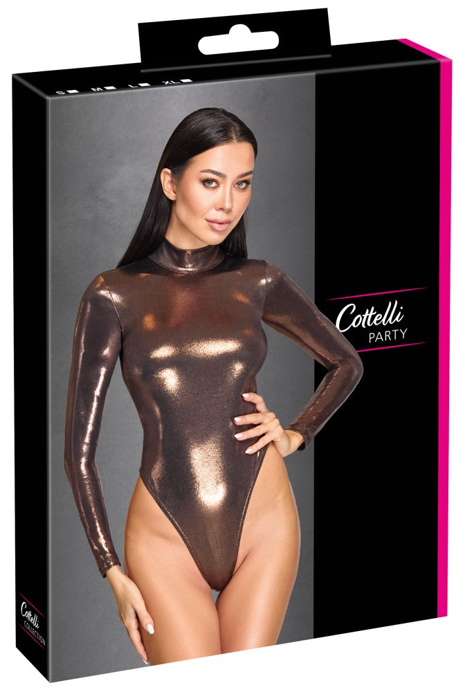 Cottelli Langarm-Riobody im Roségold-Glamour-Look