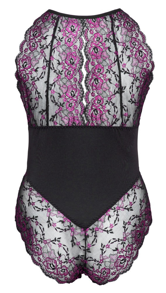 Cottelli Body aus 2-farbiger Spitze mit Cut-outs