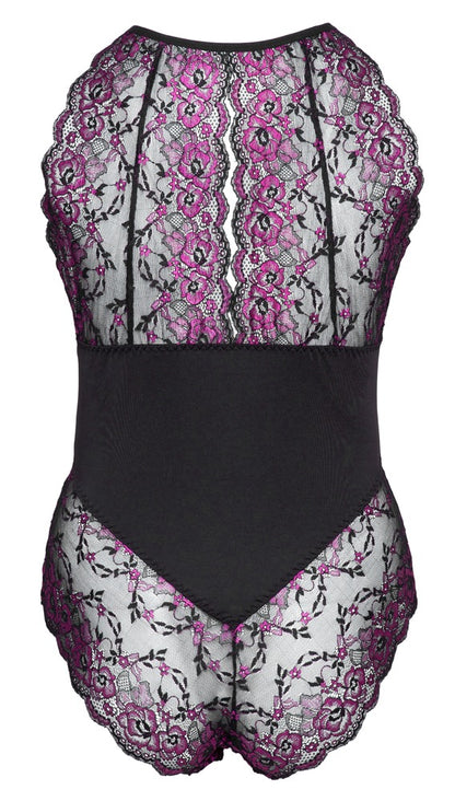 Cottelli Body aus 2-farbiger Spitze mit Cut-outs
