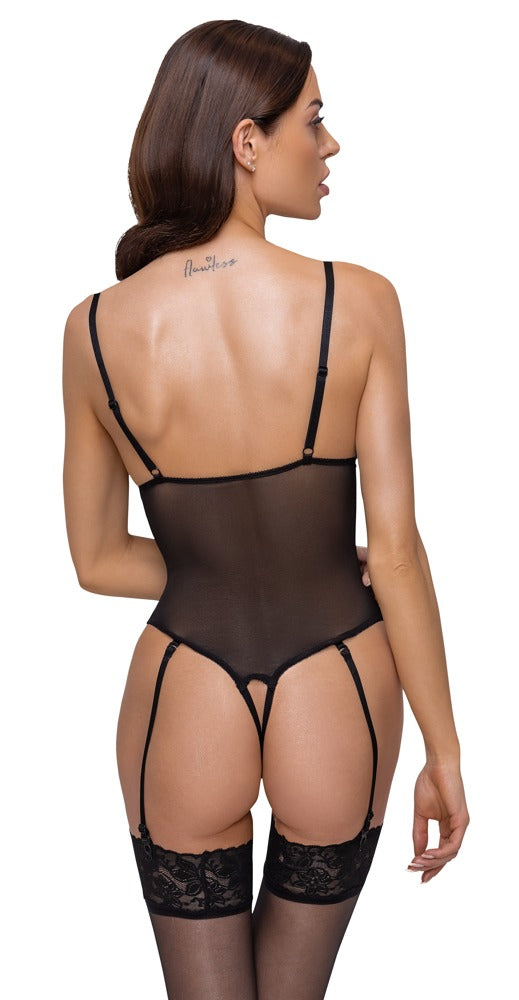 COTTELLI Stringbody ouvert mit Strapsen